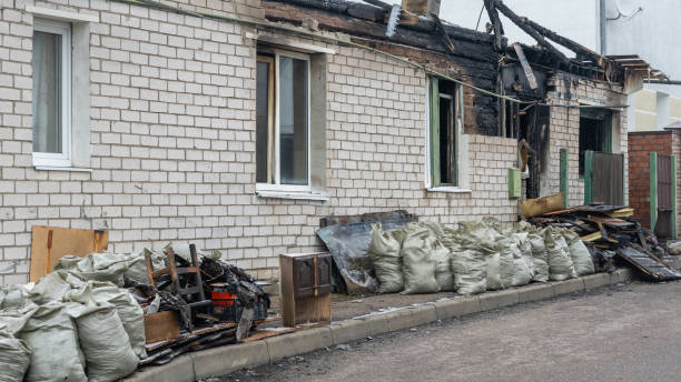 Professional Fire Damage Removal technician working in Glencoe, FL